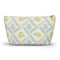 Lemon Tile Accessory Pouch w T-bottom in Green